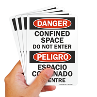 Confined Space Do Not Enter Sign