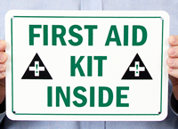 First Aid Kit Inside Sign