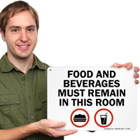 Food and Beverages Must Remain Sign