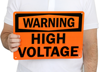 Warning High Voltage Sign