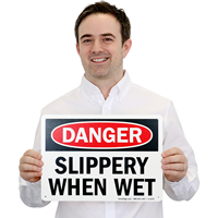Danger Slippery When Wet Sign