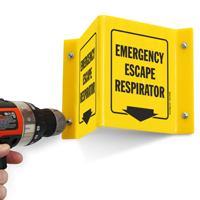 Emergency Escape Respirator (with arrow)