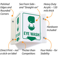 Projecting Eye Wash Sign