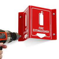 Fire Extinguisher Projecting Directional Sign