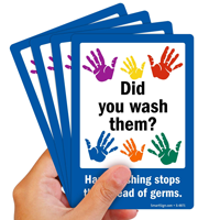 Did Wash Hand Washing Stops Germs Sign