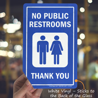 No Public Restrooms Sign
