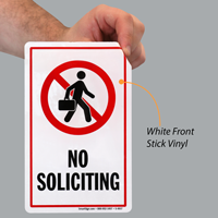 No Soliciting Window Decal