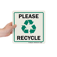 Please Recycle Sign (with graphic)