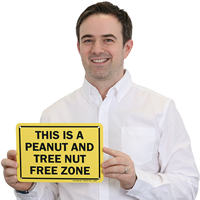 Peanut And Tree Nut Free Zone Sign