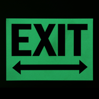 Exit Arrowheads Glow Signs