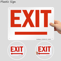 Exit Directional Arrowheads Sign