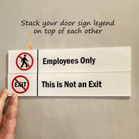 Employees Only Stacking Magnetic Door Sign