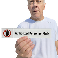 Authorized Personnel Only Stacking Magnetic Door Sign