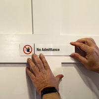 No Admittance Stacking Magnetic Door Sign