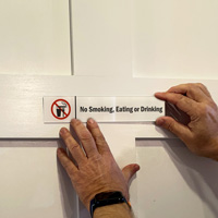 No Smoking, Eating Or Drinking Acrylic Sign for Door