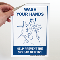 Swine Flu Wash Hands Sign