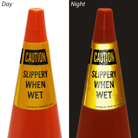 Caution Slippery When Wet Cone Collar