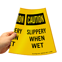 Caution Slippery When Wet Cone Collar