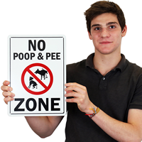 No Poop & Peeing Zone Sign