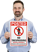 No Trespassing Private Property Sign