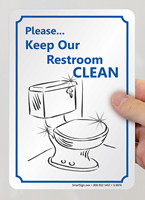 Please Keep Our Restroom Clean Sign