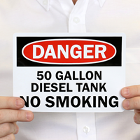 No Smoking Diesel Tank Sign