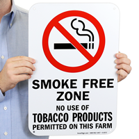Use Of Tobacco Products Not Permitted Farm Sign