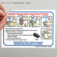 Hand Washing Instructions, Employees Wash Hands Sign