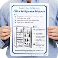 Office Refrigerator Etiquette Sign