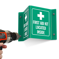 First Aid Kit Projecting Sign