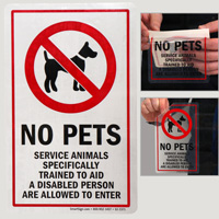 Trained Service Animals Are Allowed Window Decal