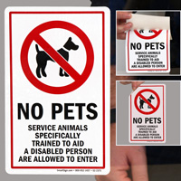 Trained Service Animals Are Allowed Window Decal