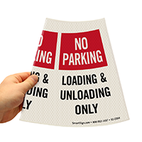No Parking Loading And Unloading Only Cone Collar