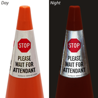 Stop Please Wait For Attendant Cone Collar