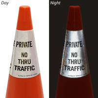 Private No Thru Traffic Cone Collar