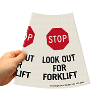 Stop Look Out For Forklift Cone Collar