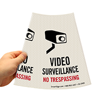Video Surveillance No Trespassing Cone Collar