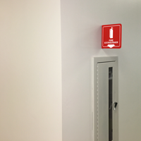 2 Sided Projecting Fire Extinguisher Sign 