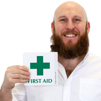2 Sided Projecting First Aid Sign 