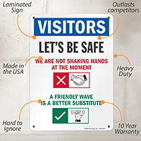 A Friendly Wave Is A Better Substitute Visitor Sign
