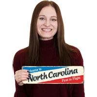 Welcome To North Carolina Vintage Sign