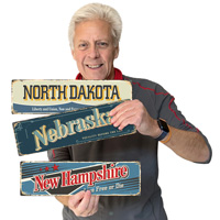 Liberty And Union Vintage North Dakota Sign