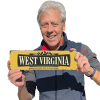 Mountaineers Are Always Free Vintage West Virginia Sign