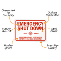 Do Not Reactivate Emergency Shut Down Sign