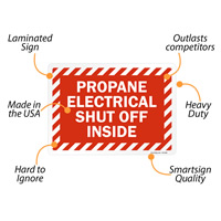 Propane Electrical Shut Off Inside Sign