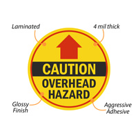 Overhead Hazard Caution Sign