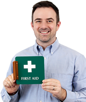 First Aid with Symbol Sign
