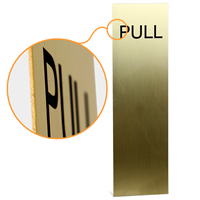 Push Pull Engraved Brass Sign Kit