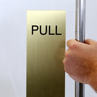 Push Pull Engraved Brass Sign Kit