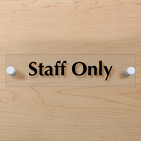 Staff Only ClearBoss Sign